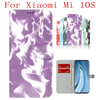 Sunjolly Калъф за Xiaomi Mi 10S Чантата си-Шкаф Флип PU Калъф За телефон на корпуса capa Xiaomi Mi 10S Case Xiaomi Mi 10S Cover