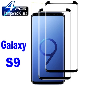 1/4 бр. 3D закалено стъкло за Samsung Galaxy S9 G960 Предпазно стъкло за екран