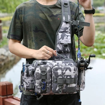 Многофункционална чанта за риболовни принадлежности чанта за примамки, градинска чанта през рамо, поясная чанта, непромокаеми туристически скута чанти голям капацитет