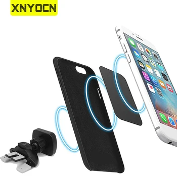 Магнитен държач Xnyocn Автомобили мобилна поддръжка на Притежателите на мобилни телефони Регулируема на 360 ° слот за cd-та отдушник Поставка за смартфон Xiaomi
