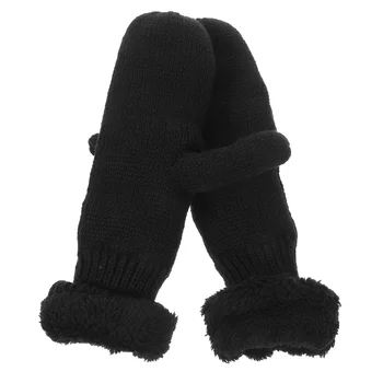Зимни ръкавици за възрастни, Удебелена вязаная ръкавица, Декоративна ръкавица, ръкавица с топла подплата, преносим комплект топли трикотажни ръкавици