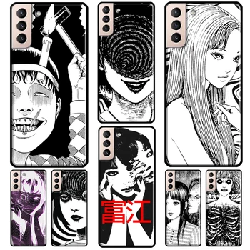 Junji ito Uzumaki Horror Manga Калъф За Телефон Samsung Galaxy S20 S21 FE S8 S9 S10 Note 10 Plus Note 20 S22 Ultra Cover