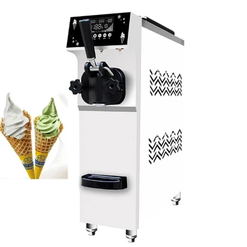 Търговска машина за производство на многоцветного мек сладолед, резервоар от неръждаема стомана с един вкус, машина за приготвяне на сладолед от сладолед