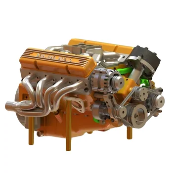 CISON OHV V8 Small Blocks Комплекти Модели Бензинови Двигатели 4-Тактов 44cc С Водно Охлаждане 1/6 Mini V8 Engine САМ Събрание на Играчки за възрастни
