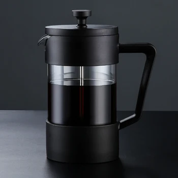 Кана за кафе, за френч-преса обем 350/800/1000 мл, Стъклена кафе машина, Пълен кафе машина за еспресо неръждаема стомана