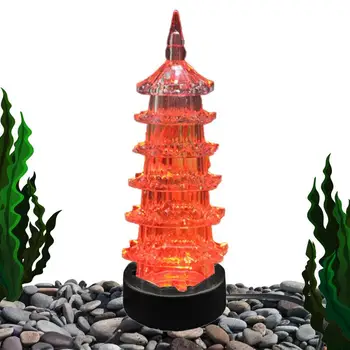 Led аквариумный лампа във формата на пагода, Аквариумный лампа за еднократна употреба, Цветна Подводна лампа за Аквариум украса, светят в тъмното за езерото