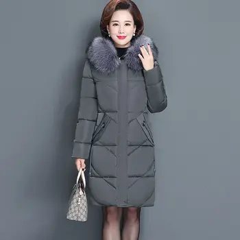 2023 Нова зимна дебела топло яке с памучна подплата, със средна дължина, палта, дамски зимни якета с памучна подплата, корейски спортен стил Parker