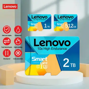 Lenovo SD Card Class 10 Карта с Памет 128 GB A2 Смарт Карта Високоскоростен U3 Флаш Видео карта Micro Sd Tf 1 TB За Камера / nintendo 64