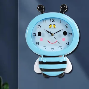 Стенен часовник с анимационни дизайн, подвесная батерия в спалнята, Тихи Пластмасови стенни часовници, декорация на детски кът Rorloge