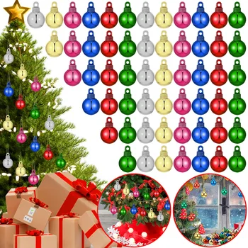 48шт Малки Цветни Топки за направи си САМ Коледна Топка Празнично Подвесное Украса на Коледни Детски Висулки Дърво Занаят, Подарък за Стоки За Дома