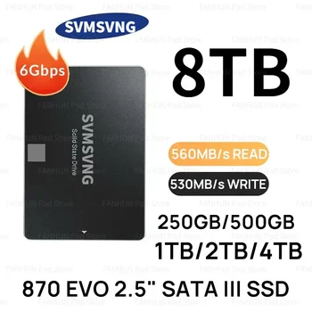 870 EVO SSD 250GB 500 GB 1 TB И 2 TB 4 TB Твърд Диск 560 MB/s. SATA3 2.5 Инча за Лаптоп, Настолен Лаптоп Мини-КОМПЮТЪР на Компютър