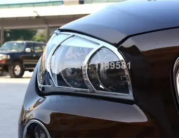 За BMW X1 2010 2011 2012 2013 2014 2015 ABS Хром капаци на фаровете, нови аксесоари за автомобили, стикери