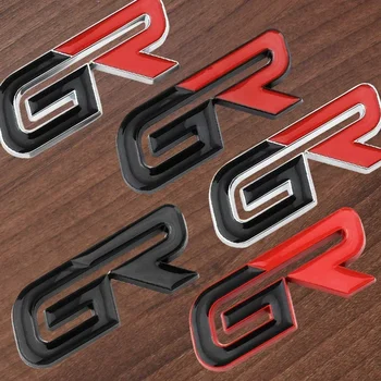 3D Лого GR, Емблема, Икона, Стикер, Автомобили стикер за Toyota GR Sport Gazoo Racing RAV4 C-HR Avensis Prado, Аксесоари за автостайлинга