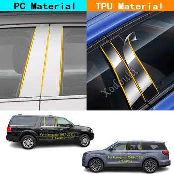 Автомобилна TPU/Лъскава огледална часова, тампон на вратата, Декоративна стикер на прозореца за Lincoln Navigator 1997 1998 1999 2000-2023