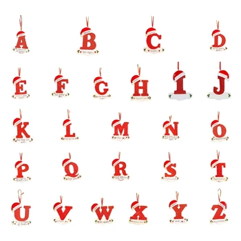 Нови коледни декорации с букви, уникален коледен окачен декор във формата на буквата