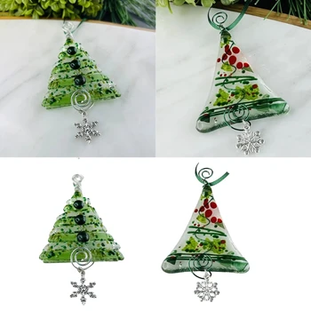Празничен Коледен медальон, декорация във формата на снежинки, занаяти, изработени от смола за направата на бижута със собствените си ръце, Празнична украса на коледната елха