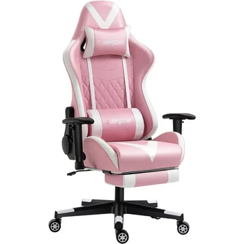 Rose игралното стол с поставка за крака, стая за Състезателни Офис компютър, Ергономичен стол, Кожен Откидывающееся стол за игри