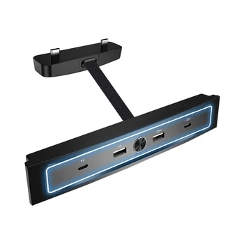 USB сплитер hub Интелектуална база за разширяване на 27 Вата Бързо зарядно устройство за телефон адаптер за Кола Разширяване на сплитер за Tesla Model 3 / Y 2022 2023