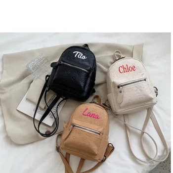 Индивидуална чанта от изкуствена кожа, дамска чанта, универсален и модерен женски раница, ежедневни и лека пътна чанта, малка раница