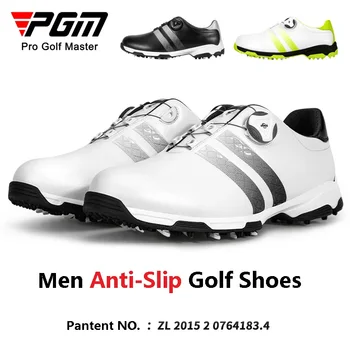 Мъжки обувки за голф PGM, мъжки супер водоустойчив нескользящие маратонки за голф, спортни обувки с въртяща се ключалка, градинска обувки от микрофибър