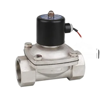 2S500-50 24 vdc, 220 v ac, 2-инчов Двухходовой Електромагнитен клапан за вода от неръждаема стомана, Електромагнитен клапан за високо налягане