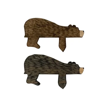 Декор врати топпера с дървени мечка, скулптура хубаво мечка във вашия ъгъл, инкрустация на дървена художествена статуи
