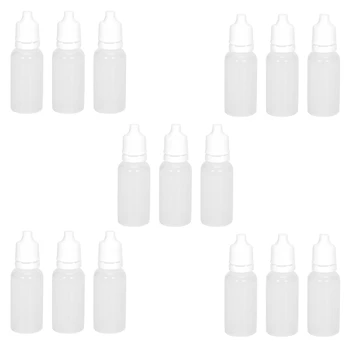 500ШТ 15 мл Празни пластмасови бутилки-пипети за течност за очите, бутилка за течности за очите, за еднократна употреба