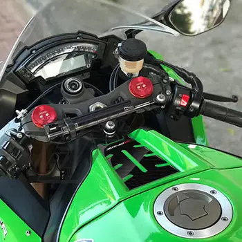 За Kawasaki ZX-10R ZX10R ZX 10R 2011-2017, 3D-карбоновая предния капак на газова бутилка, Защитно тампон на резервоар