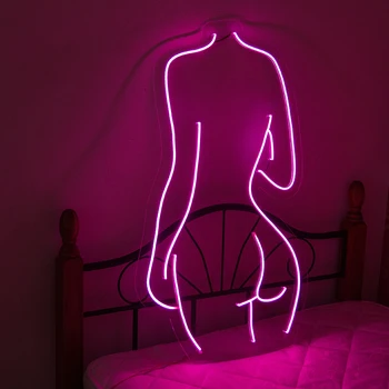 Неонова реклама Woman Body Neon Light Потребителски неонови надписи за декора на стените на спалнята Декорация бара на клуба на публикуване на персонален подарък за рожден Ден
