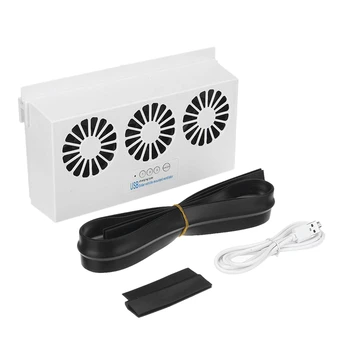 Авто Слънчев Вентилатор USB /Solar Dual Charging Air Extractor IP67 Водоустойчив Вентилатор, захранван От Слънчеви Панели Охлаждащ Вентилатор Бял
