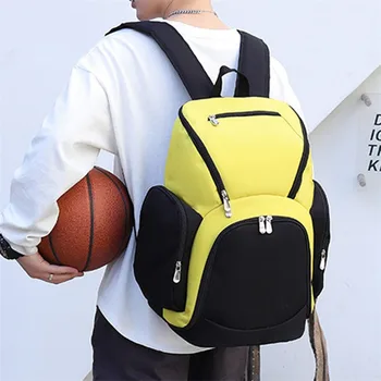 Футболен раница, чанта за баскетбол, модерен водоустойчив лека спортна раница, мъжки училищна чанта с голям капацитет, спортни чанти