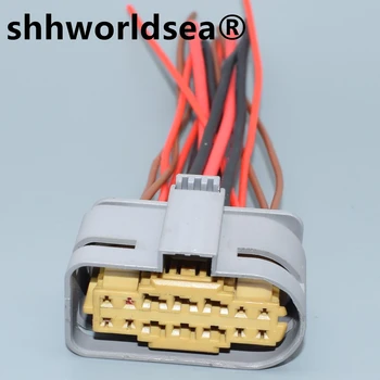 shhworldsea 14pin 1,5 мм / 3.5 мм Корпус на кабела за монтаж на автомобила включете окабеляването на жак-изход A0525456026