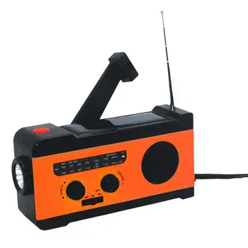 Радио оцеляване Многофункционална батерия с дръжка 2000 mah, Трайно Слънчево радио Am / Fm / NOAA, Инструменти за оцеляване при домашни Торнадо