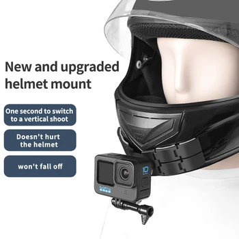 Мотоциклет шлем, алуминиеви стойки за екшън-камера с брадичката за GoPro 1 10 9 8 7 6, Спортна камера, аксесоари, Go Pro, Стойка за мотоциклет