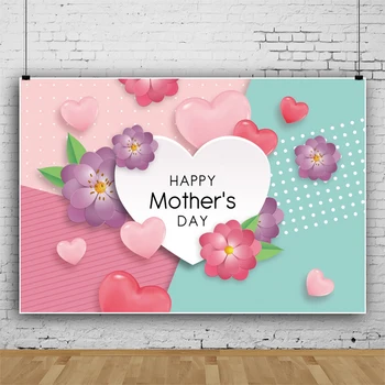 Декоративен фон за снимки с цветя за Деня на майката, на фона на снимки за фотофонов, студийни стрелба по поръчка, индивидуален размер