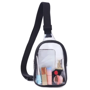 Бистра нагрудная чанта, водоустойчива чанта през рамо, модни чанти за пътуване, чанта за фитнес, дамски, Мъжки чанти през рамо, Спортна прозрачна чанта
