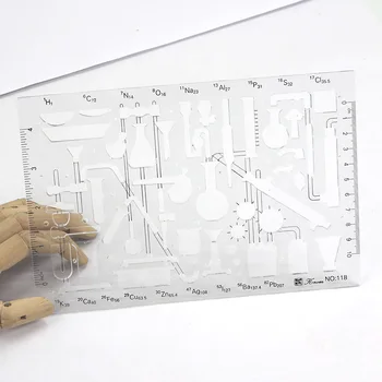 пластмасови химически шаблони Инструменти за физическа химия линия за рисуване за ученици Гъвкав дизайн