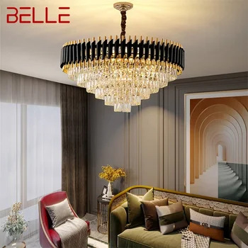 Луксозен полилей BELLE, кристална окачен лампа, домашен led лампа в стил постмодерното за хол, трапезария