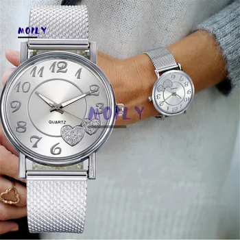 Последните Модни Дамски Часовници С Мрежесто Колан За Жени Wild Lady Creative Fashion Подарък Ръчен Часовник-Гривна Дамски Часовници 2023
