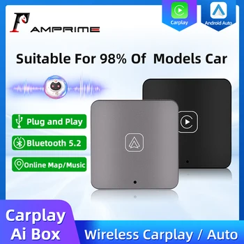 AMPrime CarPlay/Android Mini Ai Box Apple Wireless Carplay Dongle Android на авточасти За VW Audi Toyota Honda Kia Peugeot Volvo Type-C