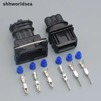 Shhworldsea 10Set автоматична вилица горивни инжектори Авто водоустойчив 3,5 3P 3-пинов конектор за свързване на електрически кабели автомобилен конектор