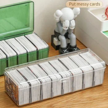 Прозрачна Кутия За Тестето Горещи Търговски Карти, Контейнер С Голям Капацитет, Органайзер За Карти, Колекционерски Калъфи За Игрални Карти