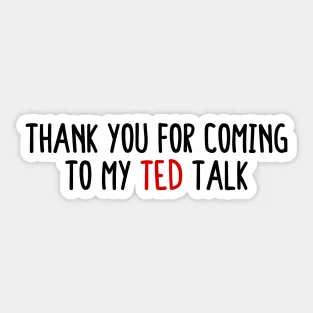 Благодаря ти, че дойде на Ted лекцията с червени стикери от 5ШТ за дизайн на бронята, декорации за бутилки с вода, прозорци, лаптоп, детски стаи