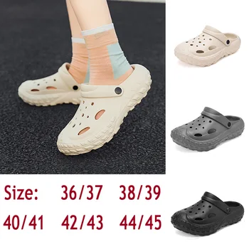 (509) Годишната нескользящая градински обувки, сандали Baotou, ступающая крак, куха дебела подметка, ступающая крак, плажни обувки, чехли на гумата подметка