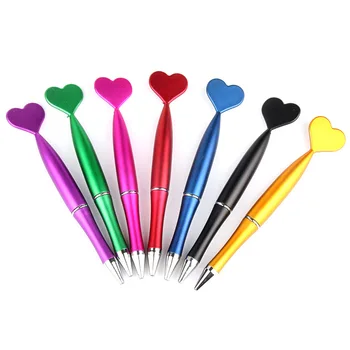 Химикалка писалка Love Heart с метално покритие, Пластмасова Химикалка писалка за студенти, Училищни Канцеларски материали 0,5 мм, Канцелярская Химикалка химикалка, подарък