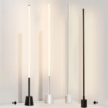 Модерен вертикален лампиона в Скандинавски минималистичном стил, 360 Градуса, Супер Ярък Ъглова лампа за дневна, Нощна лампа за спални
