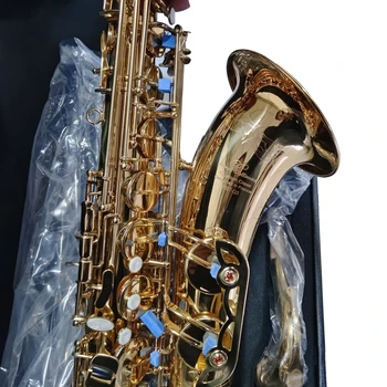 Професионален Френски Напълно Нов Златен лак Тенор саксофон RST-Q3 С Двойно сухожилием И мундштуками В калъф на музикален инструмент sax